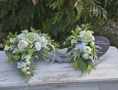 Krídla a srdiečko na hrob 